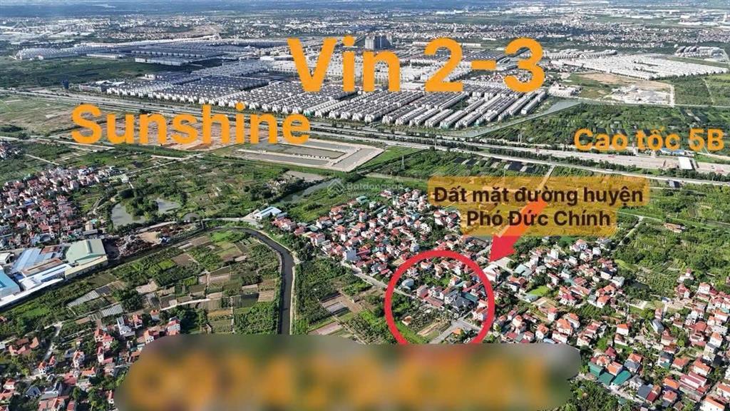 Bán 105,3m2 mặt đường huyện kinh doanh, gần vin 2  3, sunshine city và đại lộ đông tây 1 tại vghy