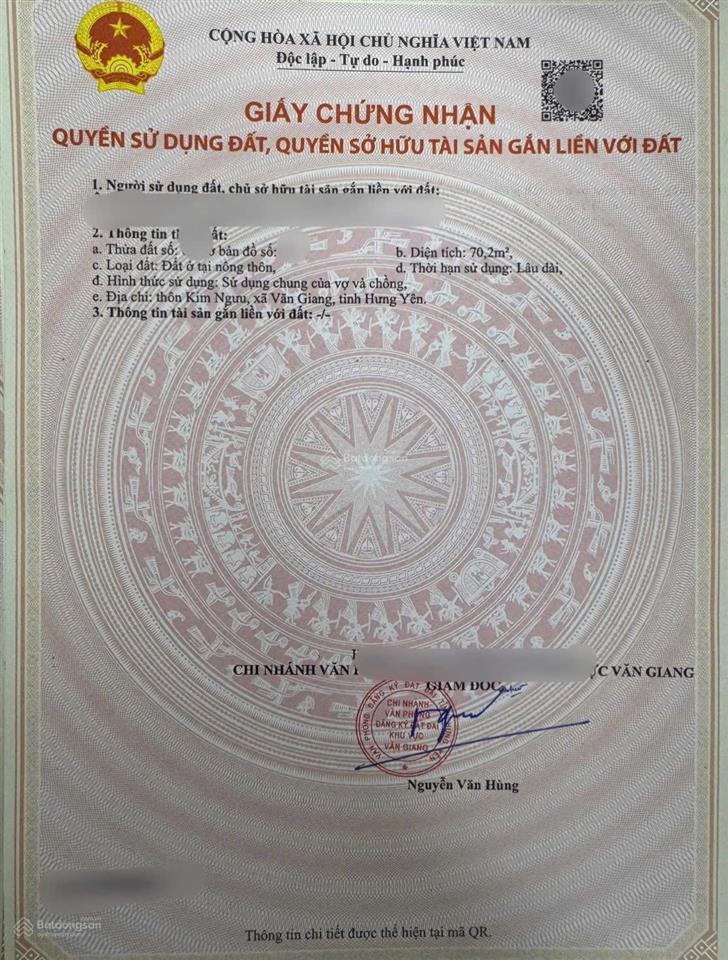 Bán 70,2m2 tại kim ngưu  văn giang  hy vài bước chân ra tới đh bách khoa, ô tô tải vào tận đất