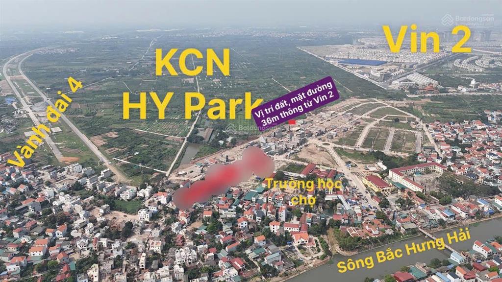 Bán 90m2 vài bước chân ra tới vđ4, mt 6m. vỉa hè 6m, đường trước đất 36m, đối diện là kcn 273ha