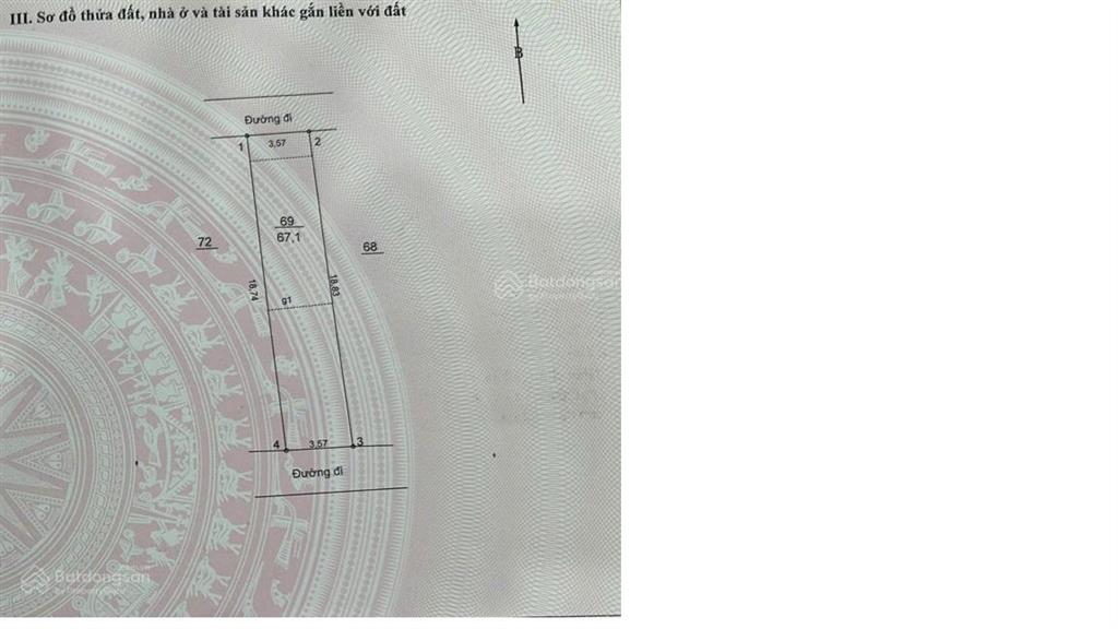 Bán đất tại ttqđ 708 thanh trì, 8,8 tỷ, 67,1m2, 2 mặt ngõ ô tô vào nhà