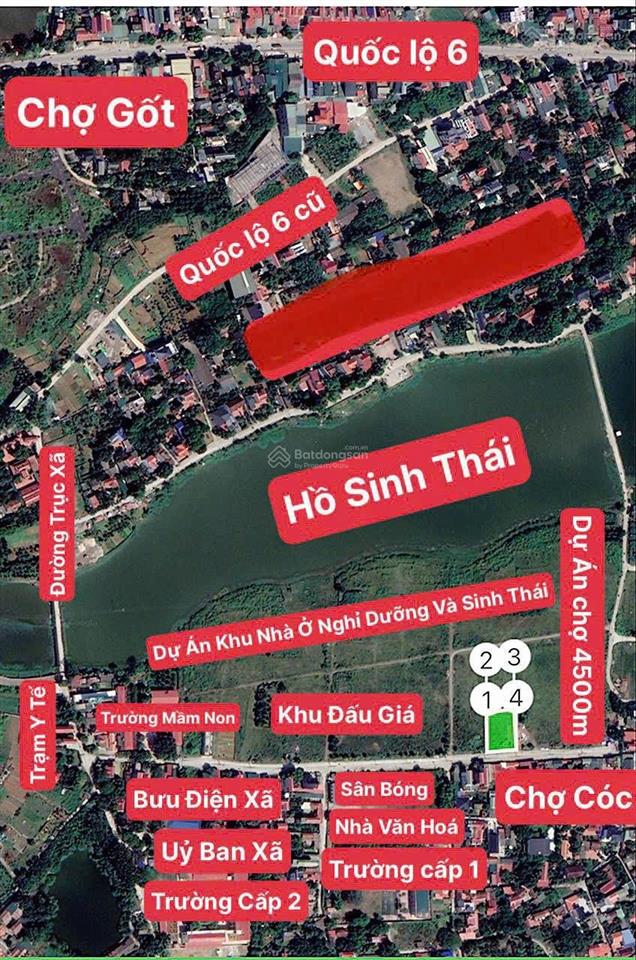 Chủ cần tiền, cắt bán 2 lô góc giá hơn 1 tỷ, ô tô thông, bám ql6 đang mở rộng 8 làn