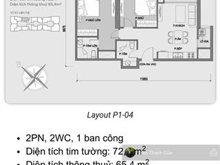 Bán 2pn park 1. diện tích 72m2. sẵn sổ . giá 10.5 tỷ