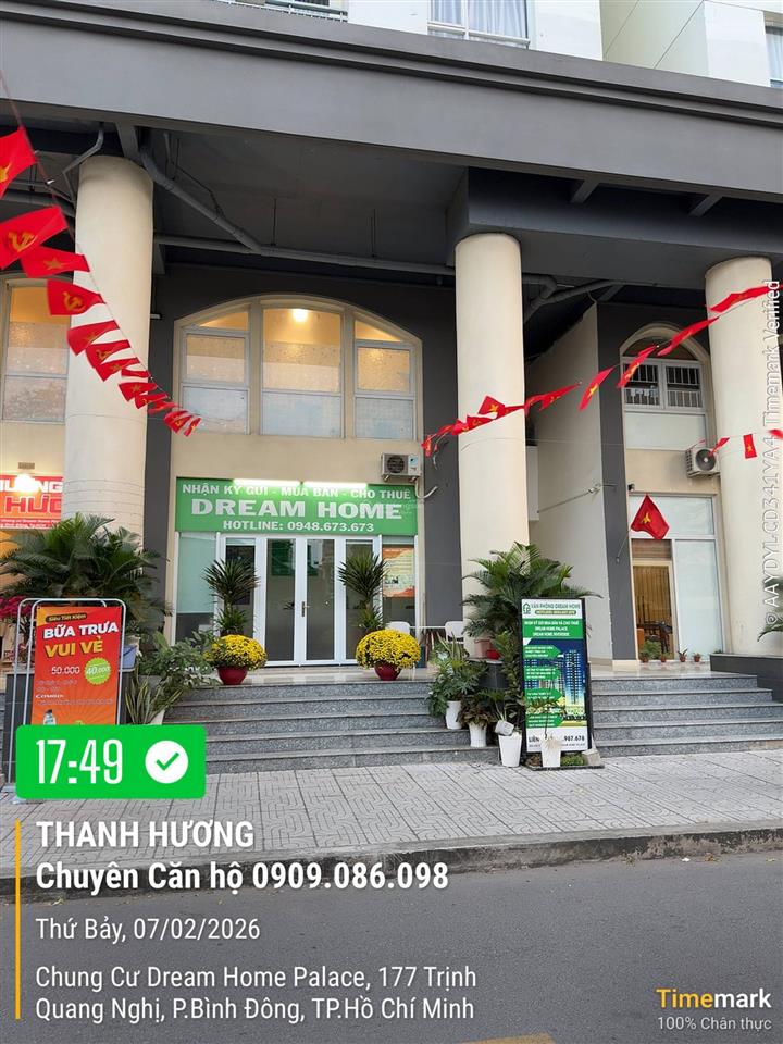 Bán căn hộ đầy đủ nội thất 2pn, 2wc tại dream home palace, 2,69 tỷ, 62m2. 0909 086 ***
