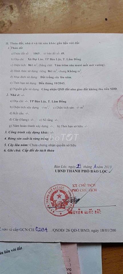 Nhà Không Có Người Làm Nên Bán rẻ Đát Vườn Xã Đại Lào
