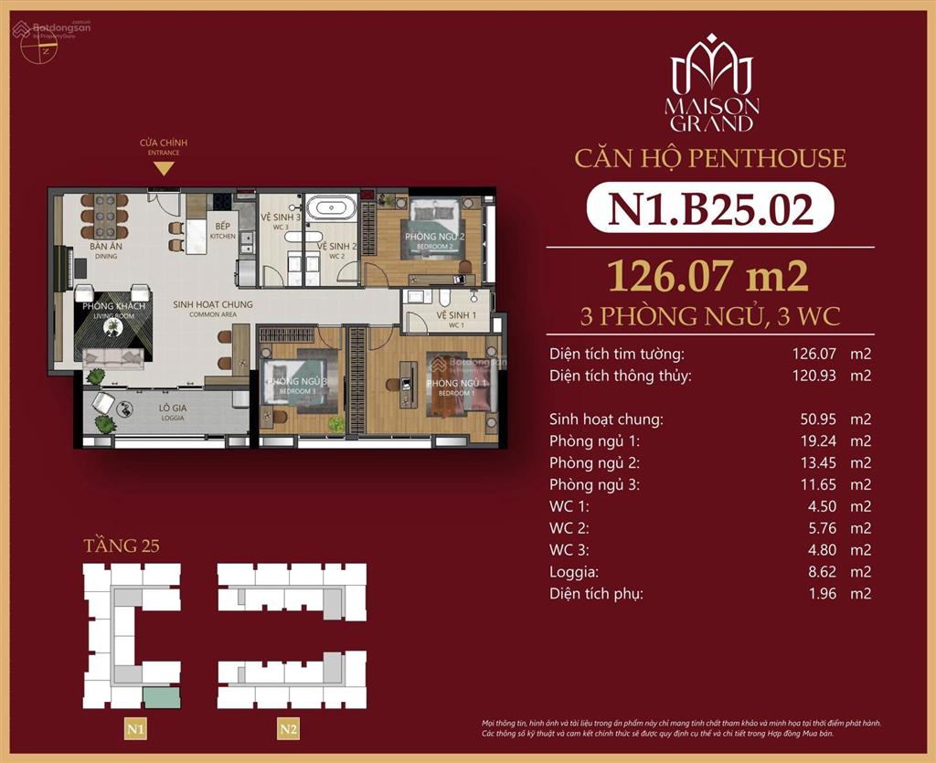 Bán penthouse maison grand phú mỹ giá 42tr/m2  tt 50% nhận nhà, liền kề cảng cái mép  thị vải