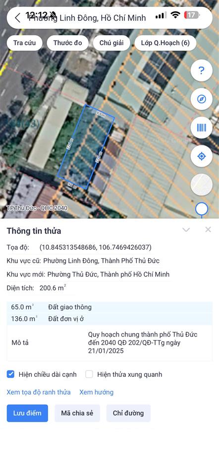 Bán đất mặt tiền 1168 phạm văn đồng, linh đông, (dt 22x10m, cn 203m2), đất trống qh odt, giá 12 tỷ