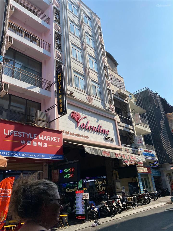 Bán khách sạn 2729 bùi viện  dt 7,8m x 19m, hầm 8 tầng, 38 pn, khai thác 700tr/tháng, giá 138 tỷ