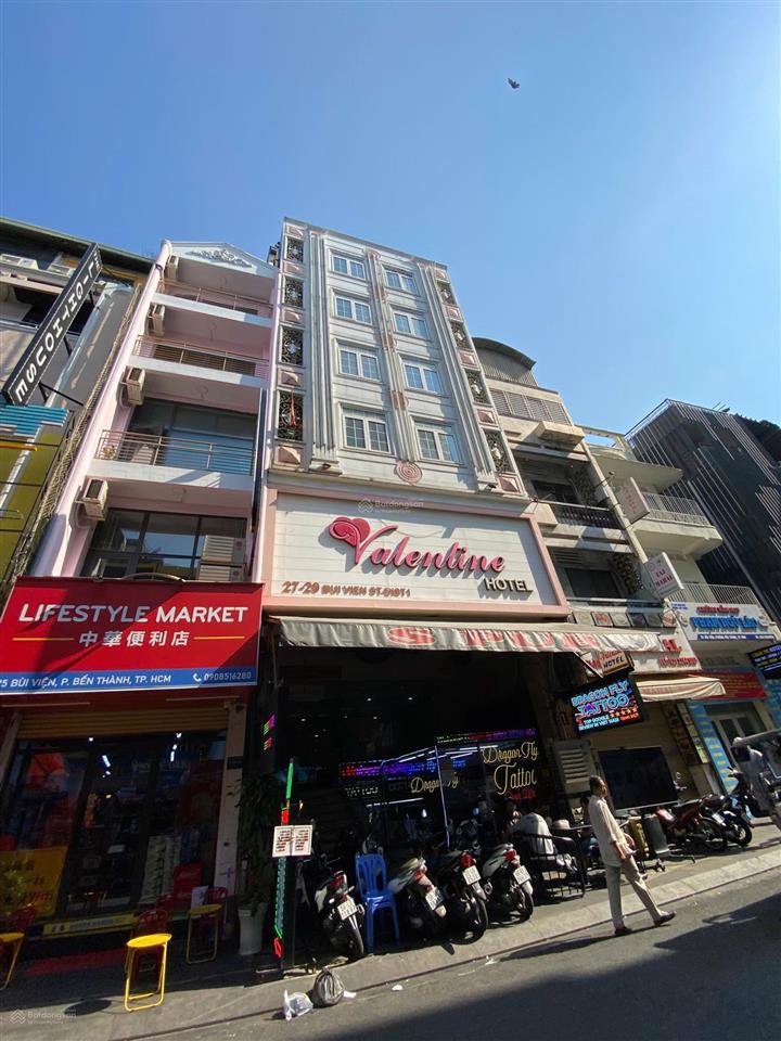 Bán khách sạn 2729 bùi viện  dt 7,8m x 19m, hầm 8 tầng, 38 pn, khai thác 700tr/tháng, giá 138 tỷ