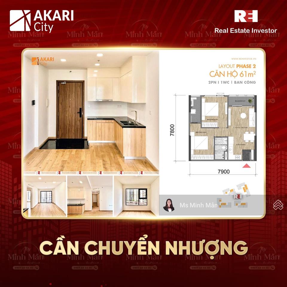 Bán căn hộ akari city nam long võ văn kiệt, nhận nhà đầu tư cho thuê ngay, sổ hồng riêng từng căn