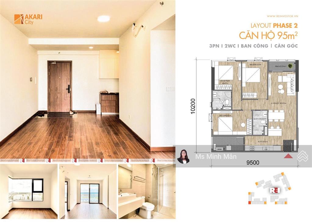 Chủ gửi bán gấp căn góc 3pn akari phase 2 bình tân, nam long võ văn kiệt, nhà mới giao, sẵn sổ hồng