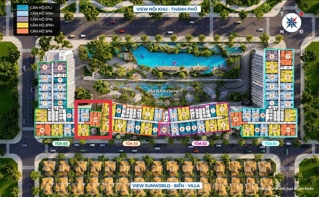 Nhượng lại căn 3pn tầng 5 113,8m2 view kép giá cực rẻ