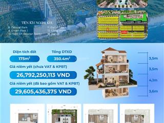 Bán biệt thự blanca city, 21,947 tỷ, 175m2, 6pn + 6wc, 4 tầng, vũng tàu