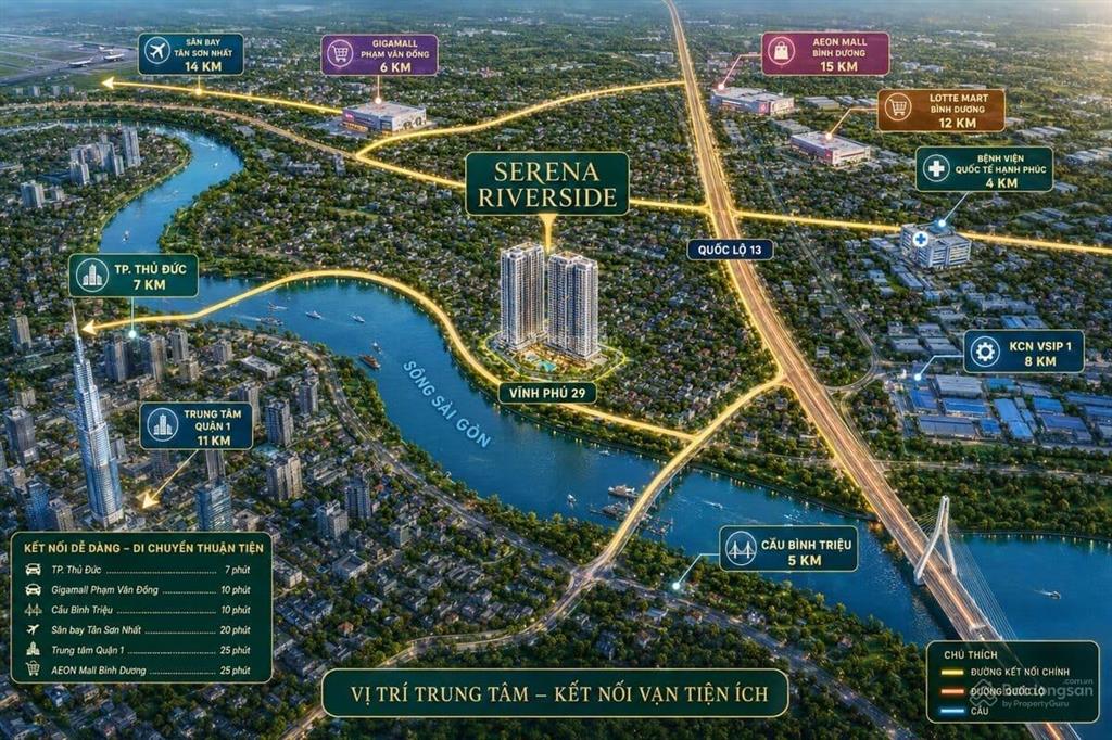Bán căn hộ serena riverside, 1,85 tỷ, 39m2, giá ưu đãi đợt đầu tiên
