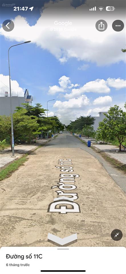 Đường 11c kdc tân đô 5x21m, giá 1 tỷ 570 triệu sổ hồng riêng