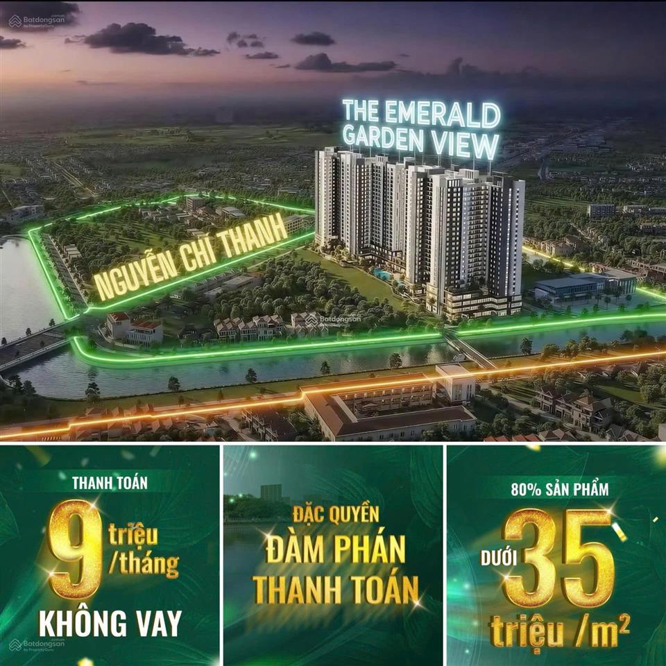Căn hộ the emerald garden view 65m² 2pn2wc giá từ 2,35 tỷ/căn thanh toán 9 triệu/tháng đến nhận nhà