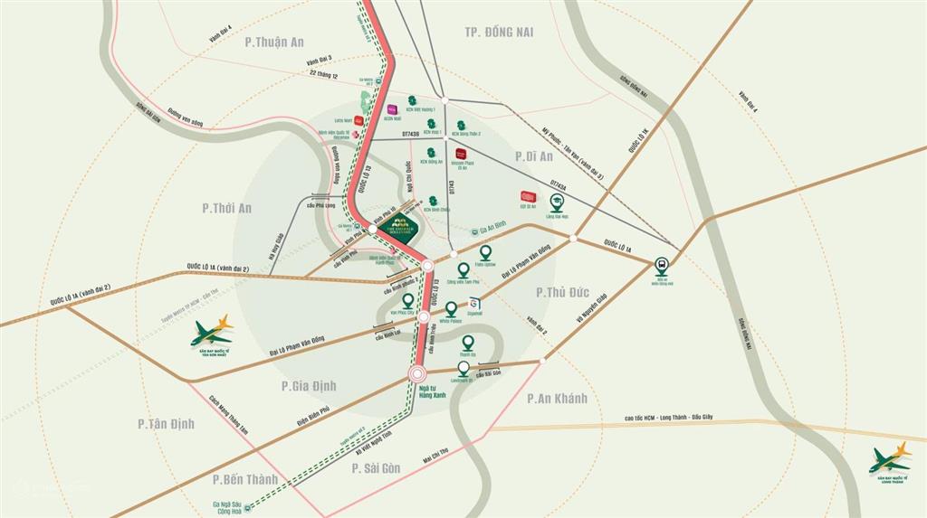 The emerald boulevard cao cấp nhất ql13, giáp ranh saigon, giá siêu hời 3,6 tỷ dt 59m2