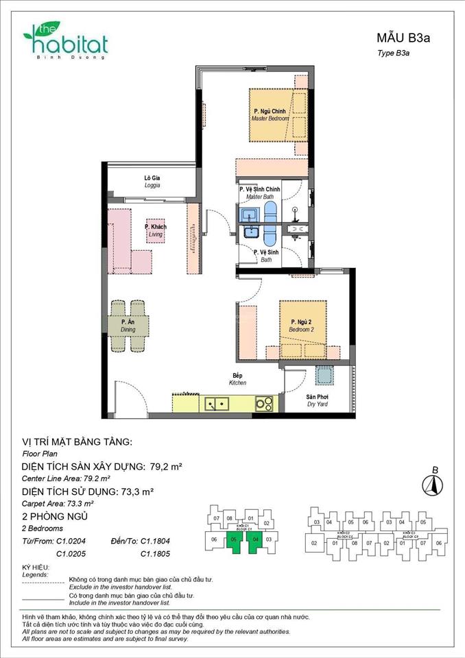Suất nội bộ cđt căn habitat 3.262tỷ dt 80.6m2 nhận nhà ở ngay tặng 1 năm pql chiết khấu thêm 98tr