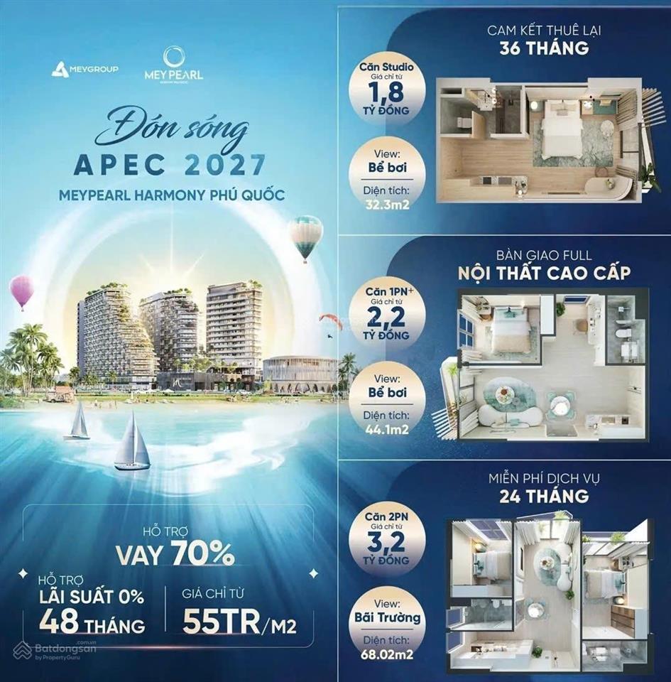 Chỉ 900tr  sh ch biển lâu dài tại meypearl phú quốc  2030 đón tiếp  2027 khai thuê 300tr/n