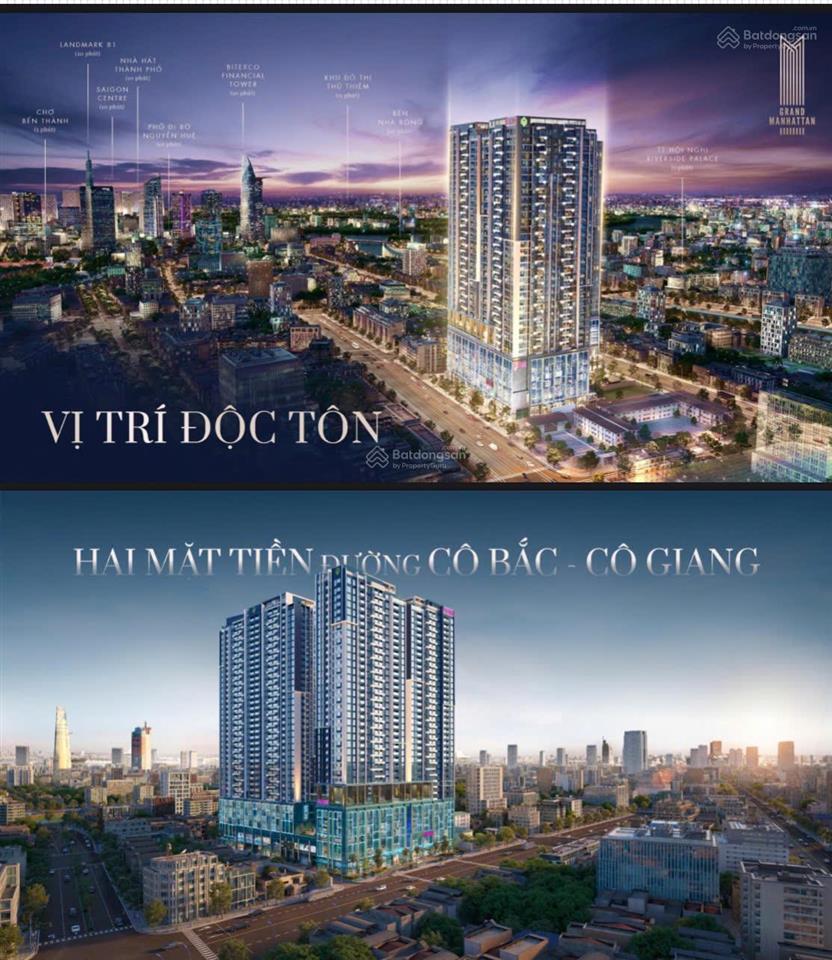 Cần bán căn hộ the grand manhattan quận 1, 2 phòng ngủ diện tích 68m2 giá 13,8 tỷ.  0909 772 ***