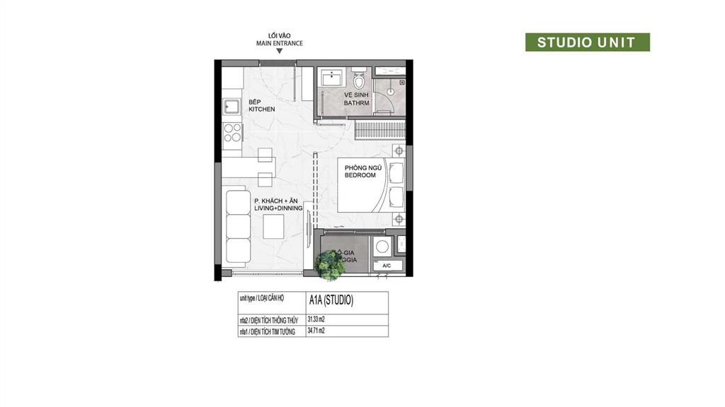 Elysian chuyển nhượng căn hộ studio  36.88m, giá bán 2.5 tỷ bao thuế phí
