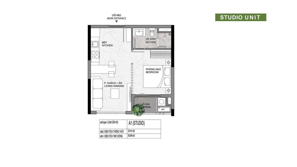 Elysian chuyển nhượng căn hộ studio  36.88m, giá bán 2.5 tỷ bao thuế phí