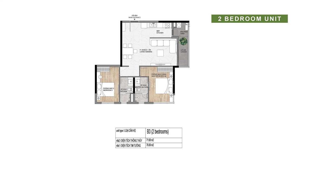 Elysian chuyển nhượng 2pn(g)  77,27m2. giá bán 5.2 tỷ bao thuế phí sang tên