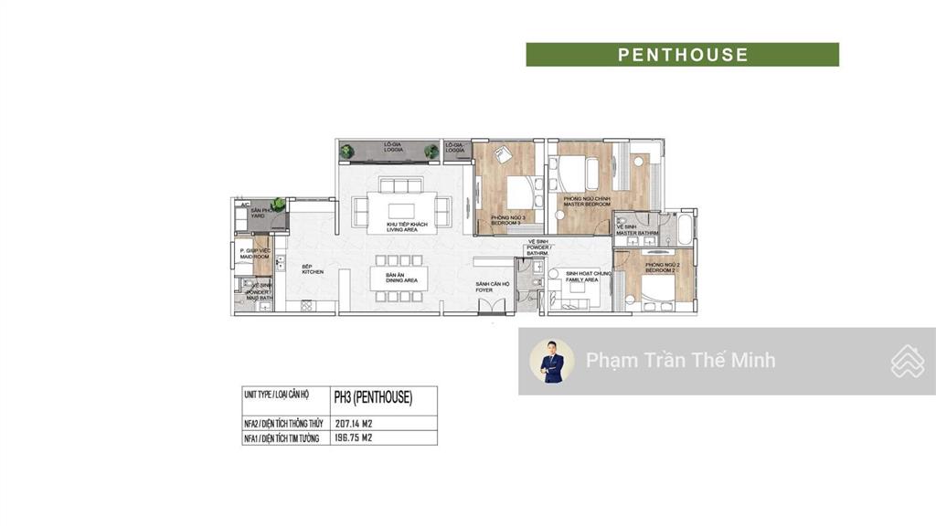 Sở hữu penthouse 207m2 tổng giá 18,350 tỷ đặc quyền thanh toán giãn đến năm 2030. nhận nhà 6/2027