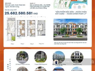 Sở hữu nhà phố liên kế vườn với mức giá 25,682 tỷ nằm trong khu đô thị đồng bộ cách thủ thiêm 15p
