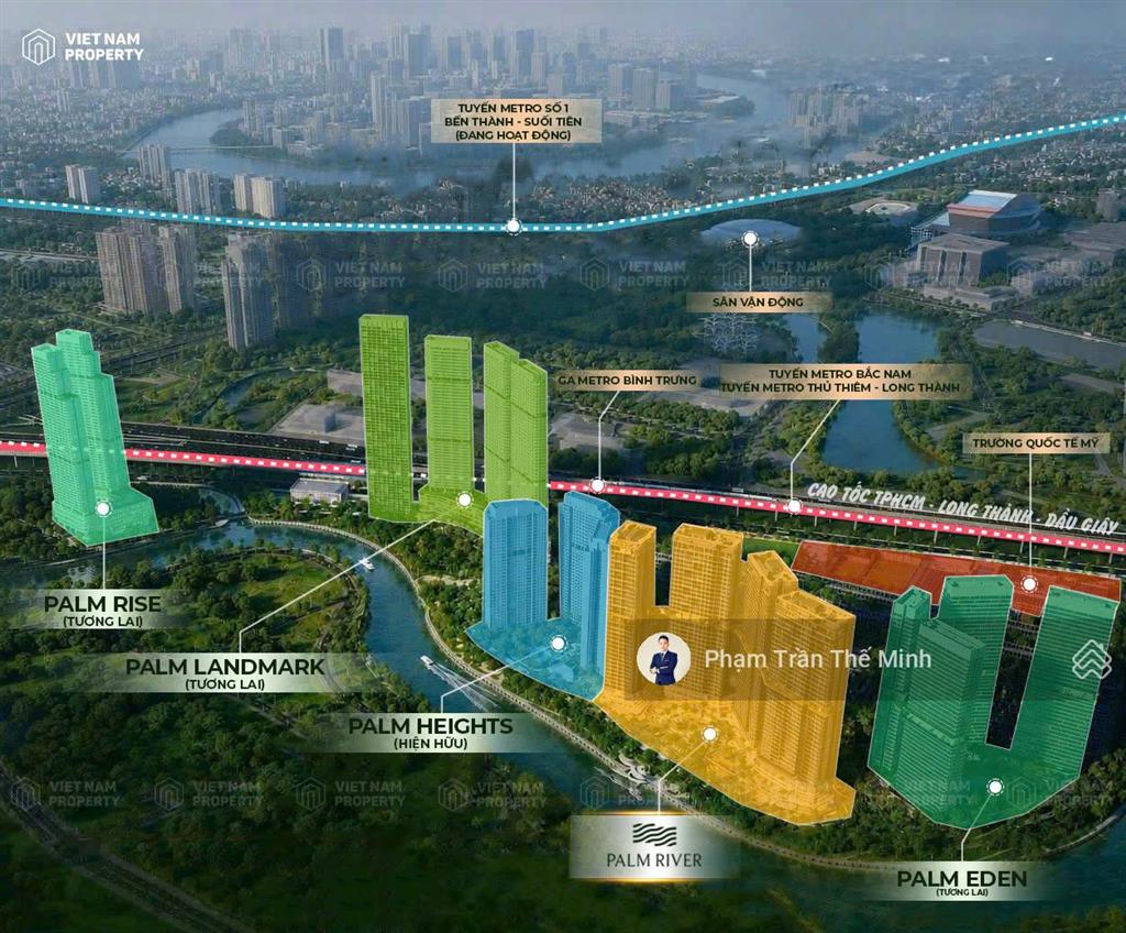 Palm city từ một khu đô thị xa nhưng hiện tại sở hữu vị trí nổi bật tại trung tâm rạch chiếc tp.hcm