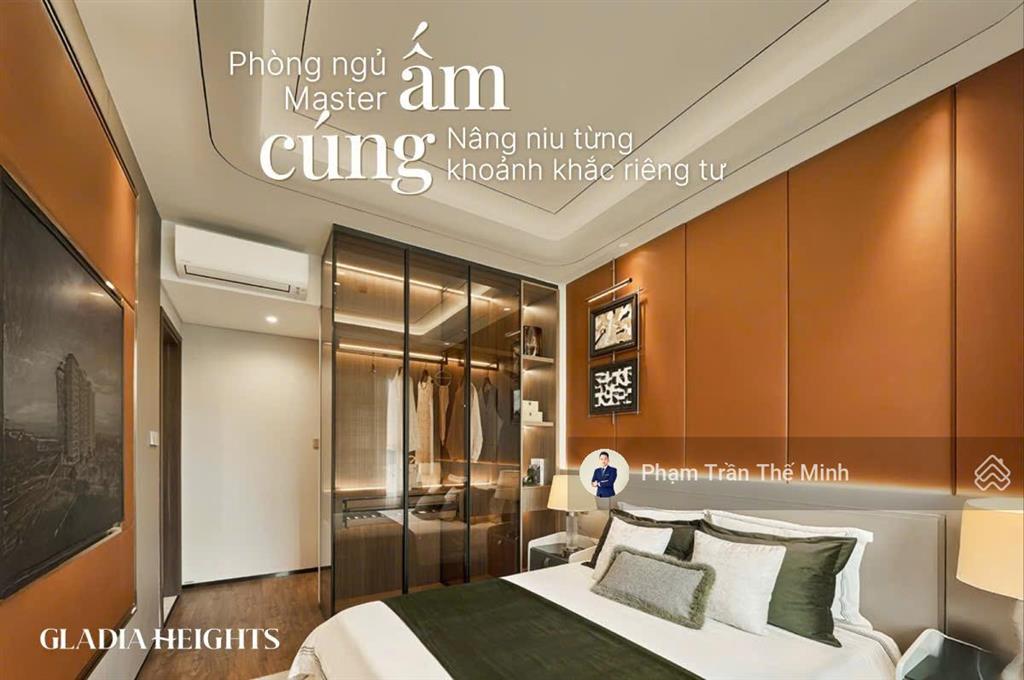 Căn hộ 2pn giá bán 6,506 tỷ tối ưu công năng dành riêng cho gia đình trẻ tại gladia heights
