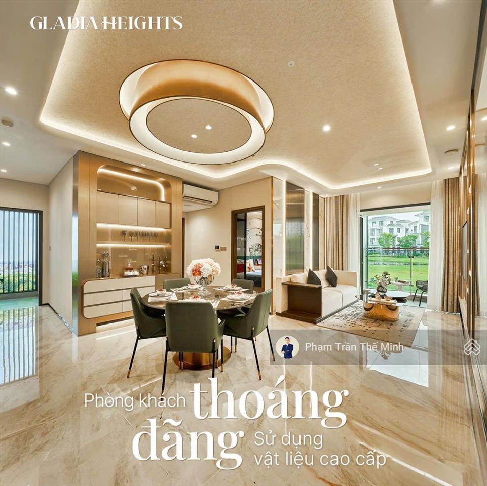 Căn hộ 2pn giá bán 6,506 tỷ tối ưu công năng dành riêng cho gia đình trẻ tại gladia heights
