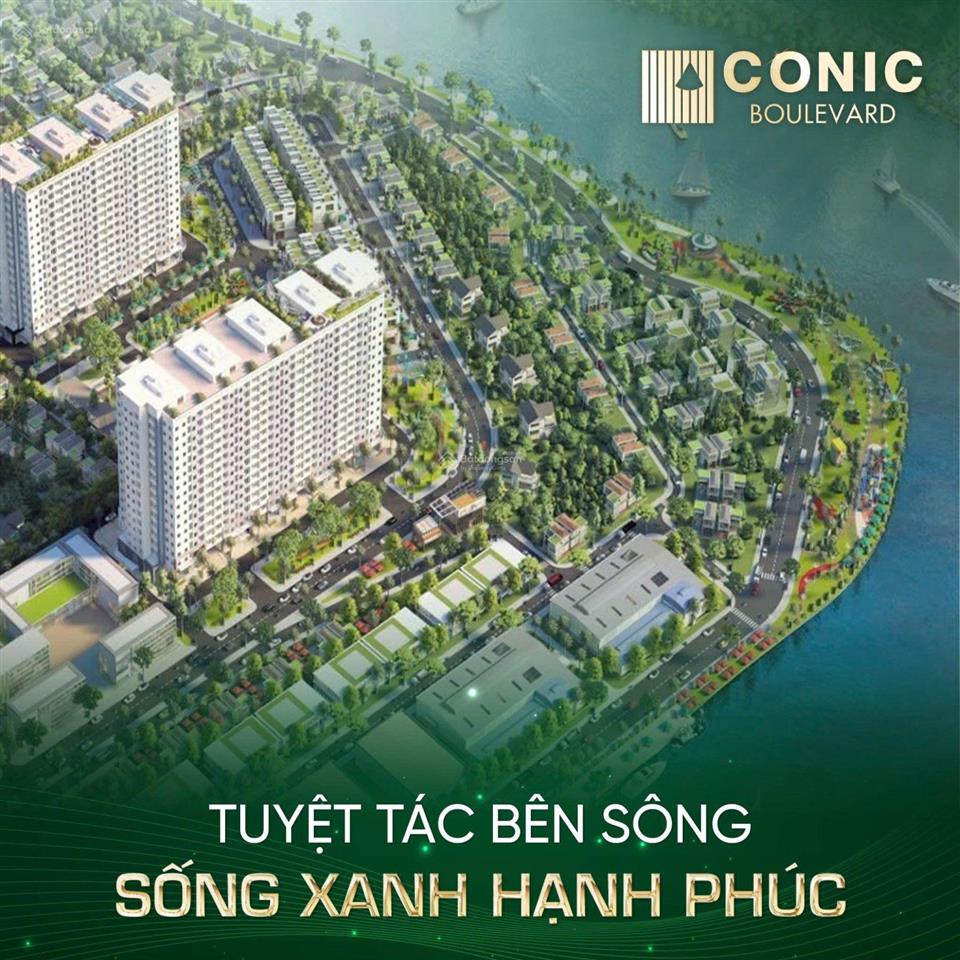 Bán căn hộ mới 100% cạnh sông conic boulevard 86m2 cho vay 85% vô ở liền