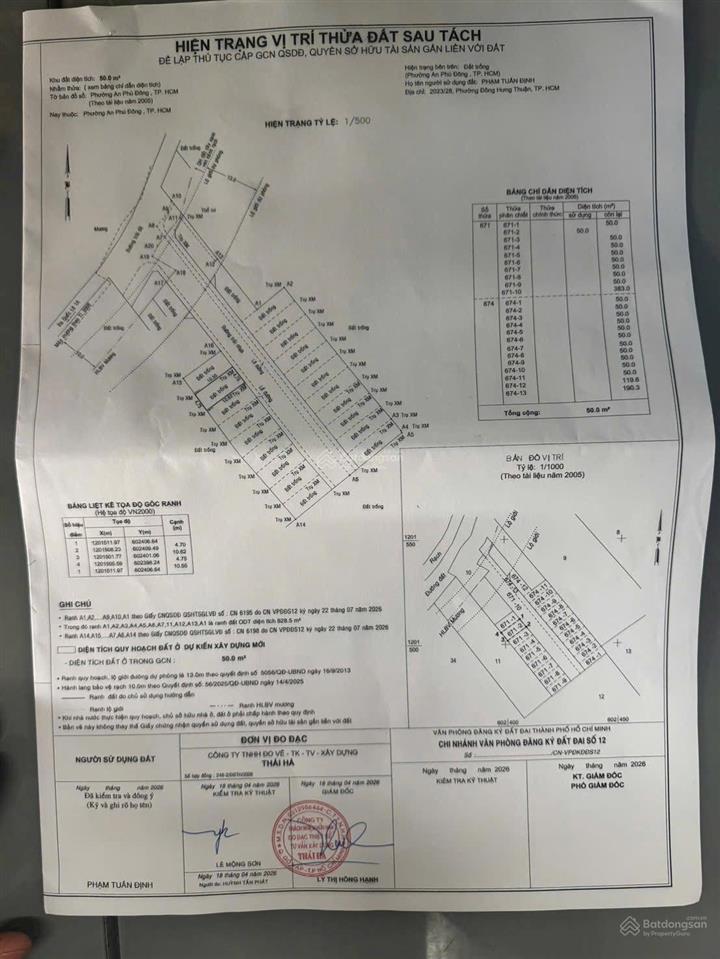 4 tỷ lô đất đường nhựa 1 sẹc thạnh lộc 14, giá đầu tư, sát ngã 4 ga qua q gò vấp