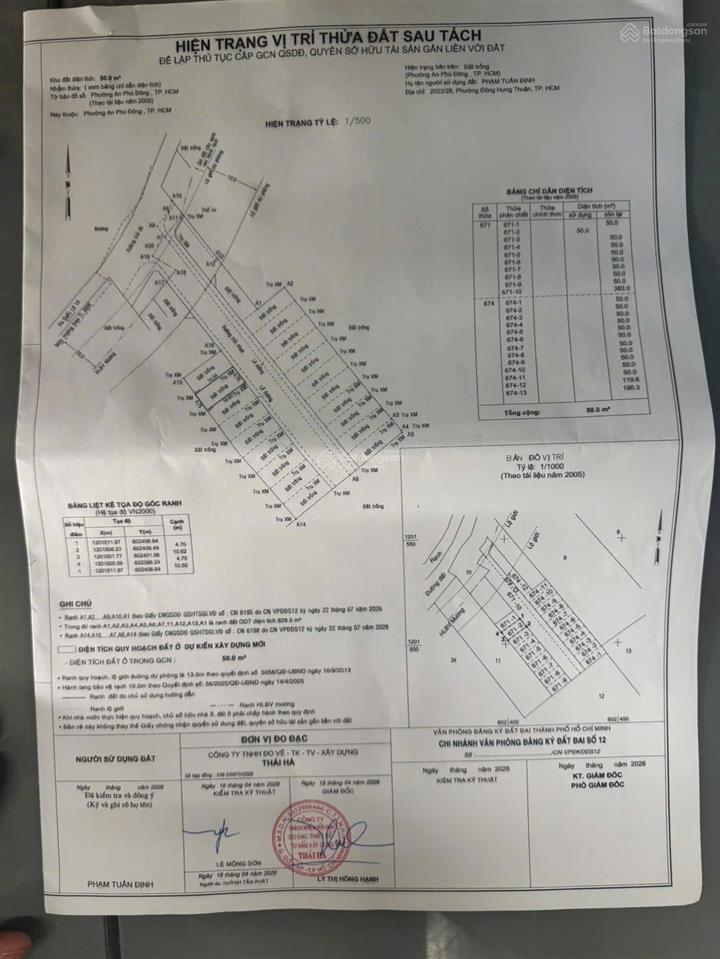 4 tỷ lô đất đường nhựa 1 sẹc thạnh lộc 14, giá đầu tư, sát ngã 4 ga qua q gò vấp