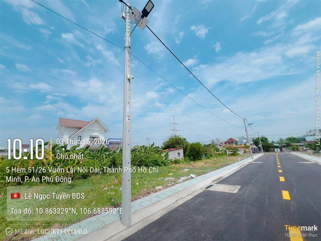 4 tỷ lô đất đường nhựa 1 sẹc thạnh lộc 14, giá đầu tư, sát ngã 4 ga qua q gò vấp