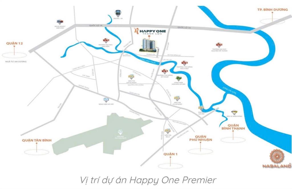 Bán chung cư happy one 3.8 tỷ, sát nguyễn oanh, cầu an lộc giáp quận gò vấp chỉ 2ph, full nội thất