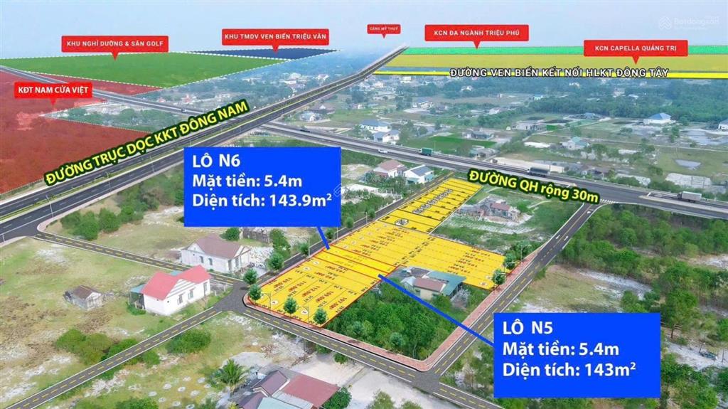 Tôi cần bán đất phân lô mặt biển cửa việt, gần cảng quốc tế, sân bay, kcn vsip... sđ 125m2