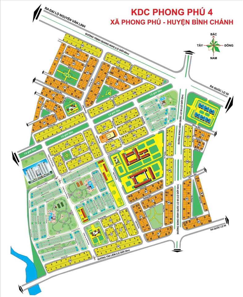 Đất đẹp tại kdc phong phú 4, khang điền, 100m2, sổ hồng riêng, 6,1 tỷ