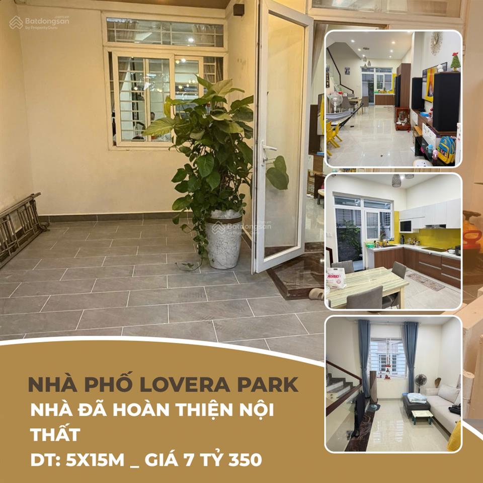 Nhà phố lovera park khang điền, kdc phong phú 4, bình hưng, tp. hcm  75m2, giá 7 tỷ 350