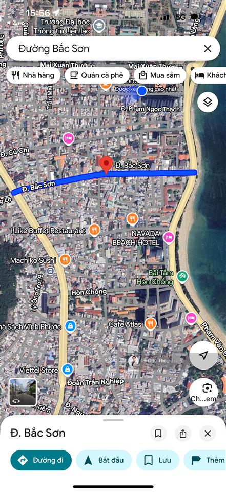 Bán đất đường bắc sơn rộng 500m2 ngang 20m lô góc, ra biển 500m. giá 55 tỷ. sổ hồng đất ở