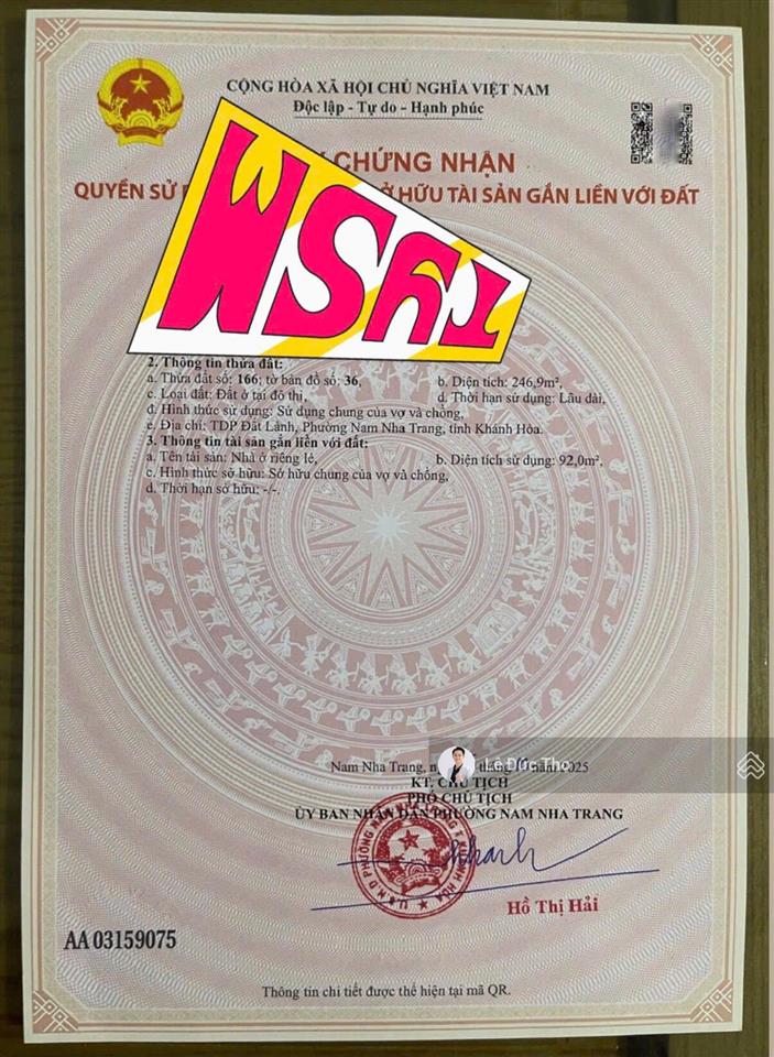 Bán đất đường phong châu, nam nha trang, ngang 10m dài 25m. giá tốt