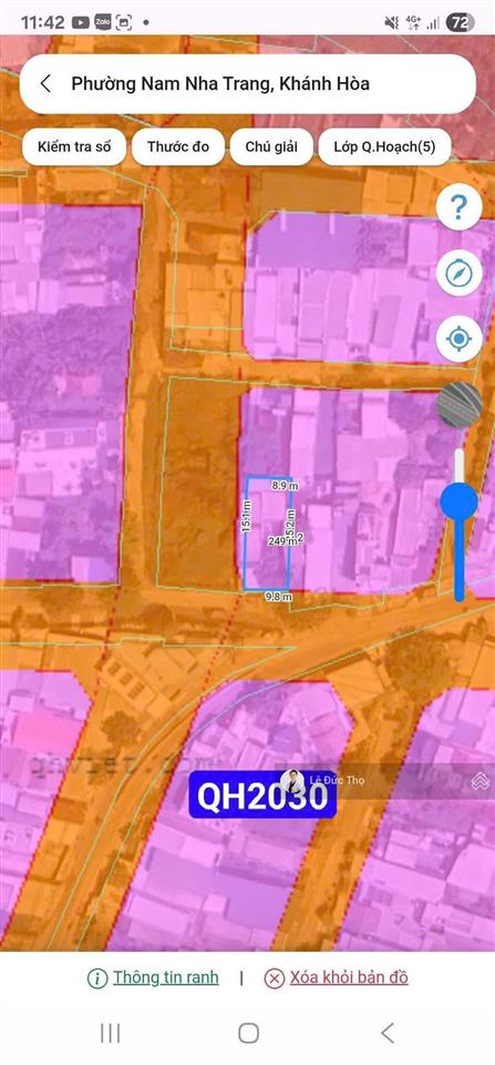 Bán đất đường phong châu, nam nha trang, ngang 10m dài 25m. giá tốt