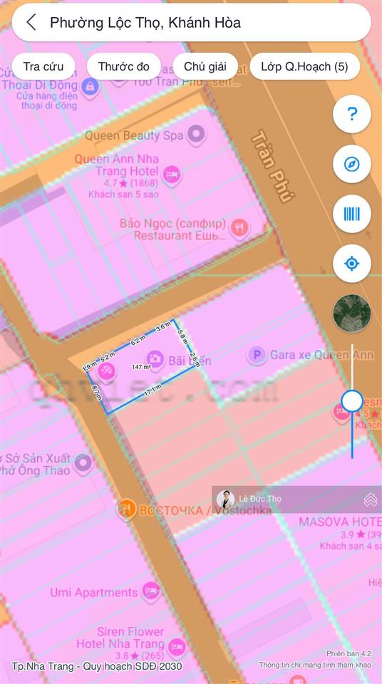 Bán nhà căn góc hẻm 100 trần phú  nha trang. diện tích 147m2 ngang 17m. giá chỉ 45 tỷ