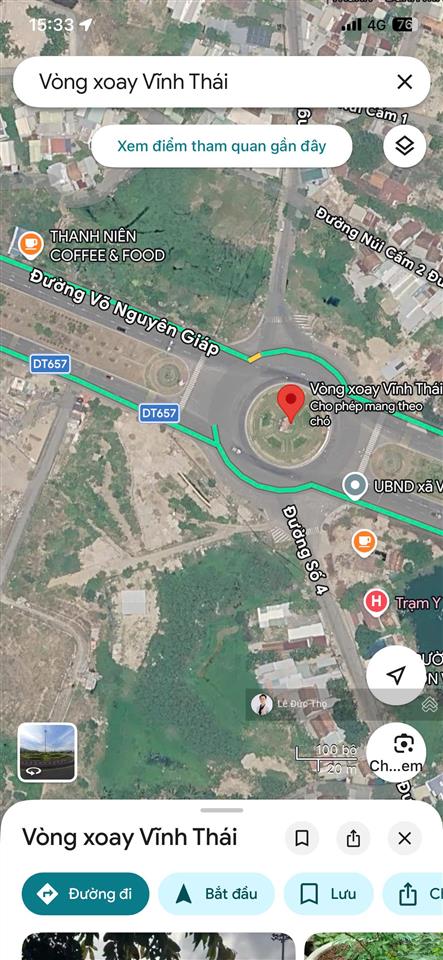 Cho thuê đất 2 mặt tiền võ nguyên giáp, ngay vòng xoay vĩnh thái. diện tích 1350m2 thổ cư