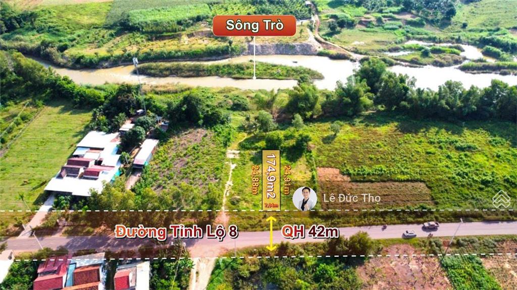 Kẹt tiền bán đất mặt tiền tỉnh lộ 8, diên lâm, khánh hoà. diện tích 175m² ngang 7m. giá chỉ 1,2 tỷ