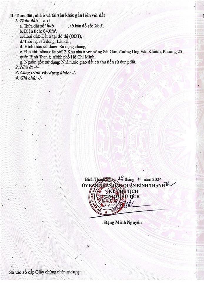 Bán đất thổ cư nguyễn gia trí bình thạnh hẻm nhựa 8m nguyễn gia trí ung văn khiêm