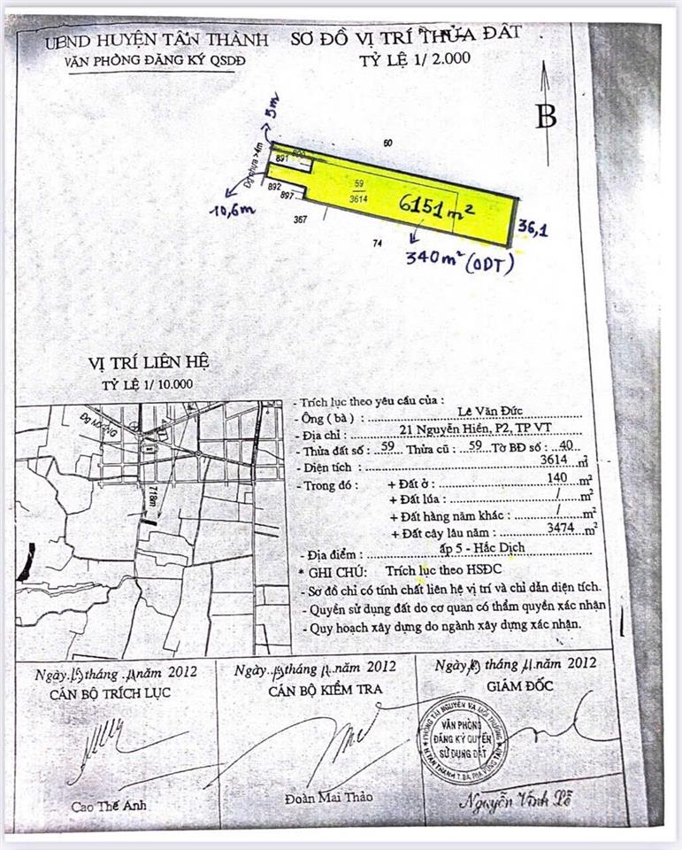 Tài sản mt đường lê đức thọ, p. tân thành, phú mỹ, 6151m2, đang cho thuê 35 triệu/tháng.