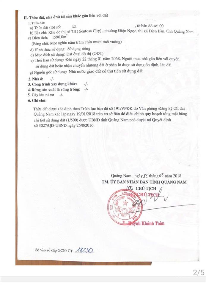 Bán đất mặt tiền đường dũng sĩ điện ngọc, phường điện ngọc, thị xã điện bàn