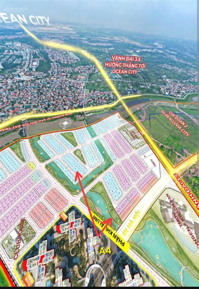 Alluvia em sẵn căn 1pn + tầng trung, 50,65m2 hướng đông, view hồ công viên áng mây và khu thấp tầng