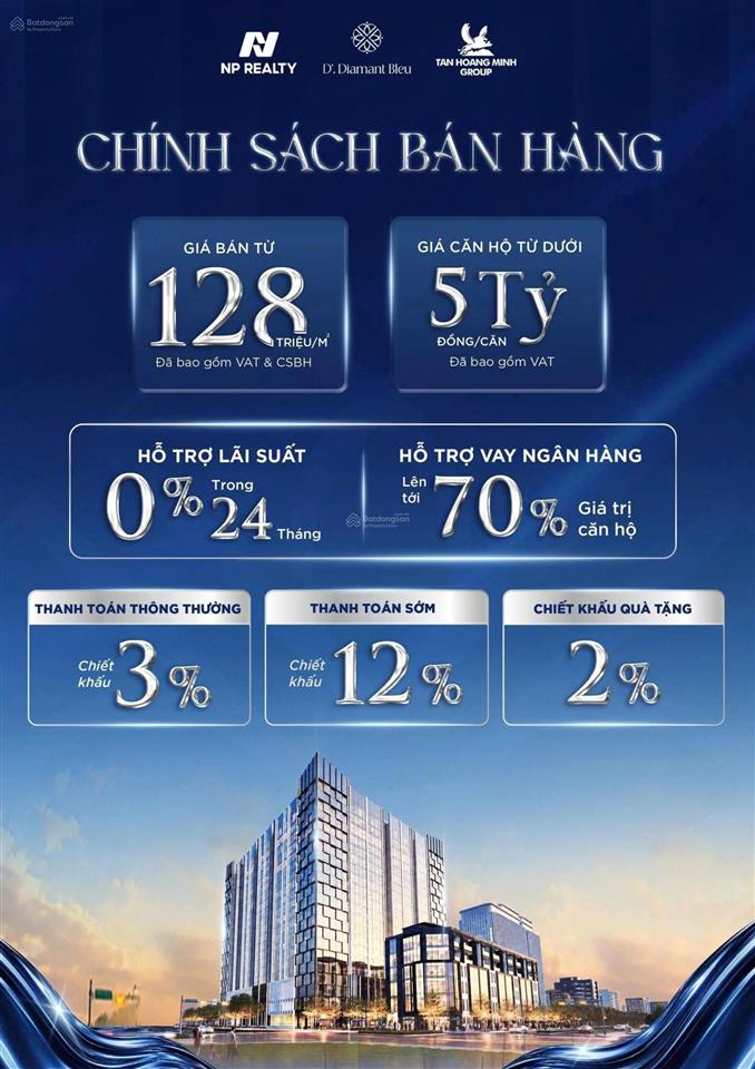 Căn 4pn đẹp  full chính sách  d'diamant bleu việt hưng. htls 48 tháng